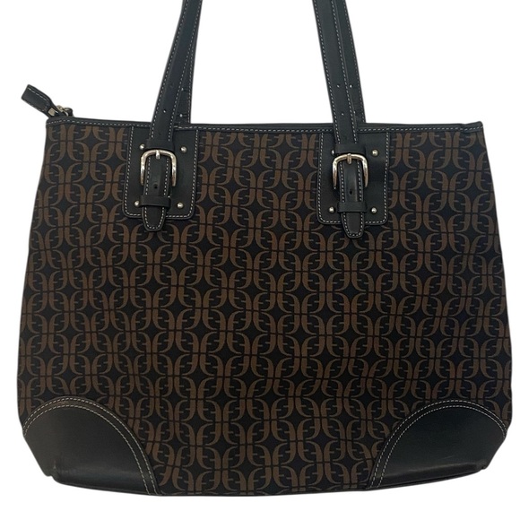 Fossil Signature Canvas and Leather Monogram Print Tote - Picture 8 of 8
